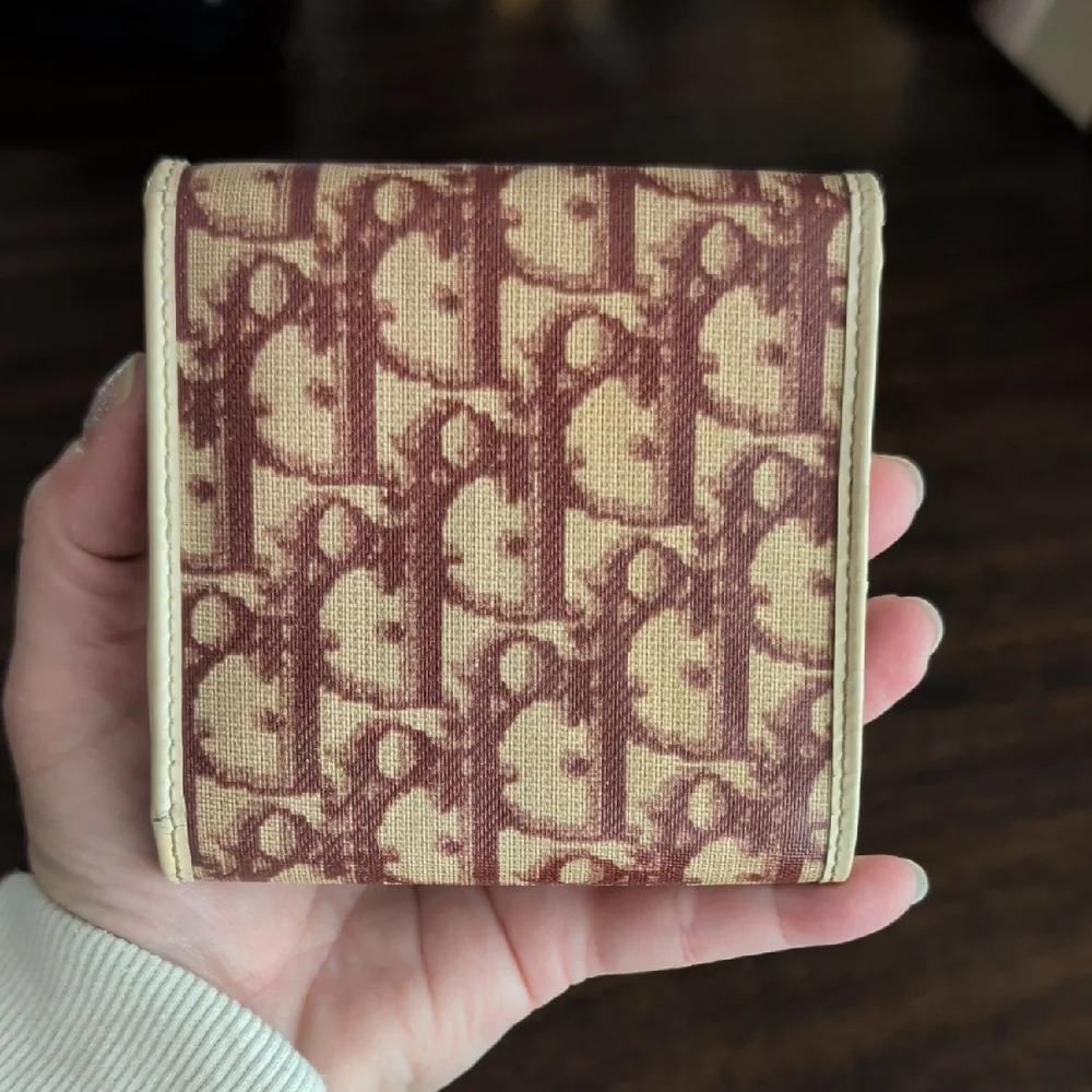 Dior Burgandy and Cream Wallet